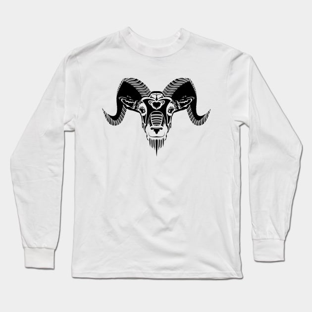 ram Long Sleeve T-Shirt by somatosis